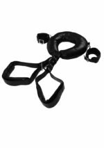 OUCH! - POLSTRET LÅR RESTRAINTS MED HÅNDCUFFS - SORT
