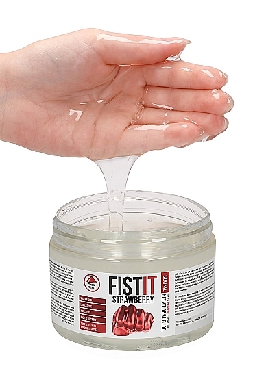 Fist It 500 ml - Vannbasert Glidemiddel - Ekstra Tykk - Jordbær
