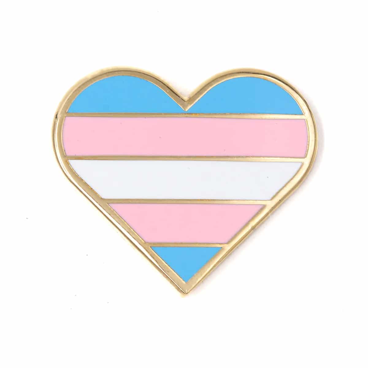 Pride pin - Trans Flag Heart Pin - 1stk Pride pin - Trans Flag Heart Pin - 1stk