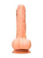 RealRock - Dildo med pung - 7" / 17 cm - Lys Hudfarge - Bilde 9