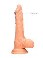 RealRock - Dildo med pung - 7" / 17 cm - Lys Hudfarge - Bilde 3