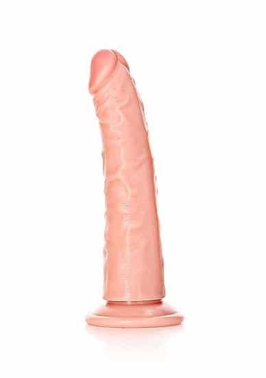 RealRock - Slim Realistic Dildo med sugekopp - 6" / 15,5 cm  - Lys hudfarge