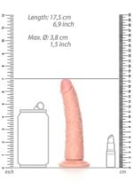RealRock - Slim Realistic Dildo med sugekopp - 6" / 15,5 cm - Lys hudfarge