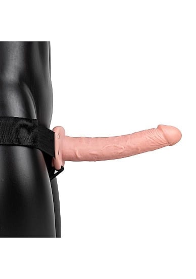 RealRock - Hollow Strap-on uten Pung med Vibrasjoner - 10" - 24,5 cm