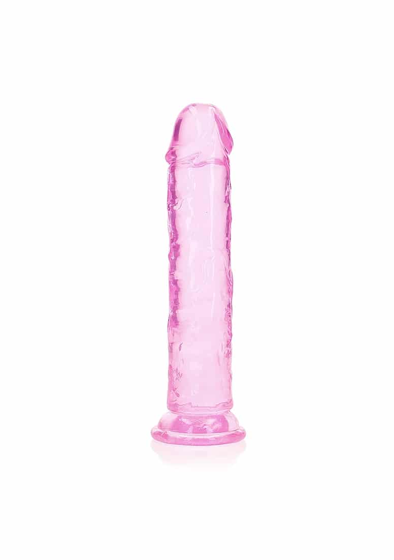 Realrock – Crystal Clear – Enkel Realistisk Dildo – Rosa - 20 cm Realrock – Crystal Clear – Enkel Realistisk Dildo – Rosa - 20 cm
