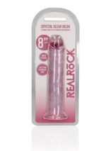 Realrock – Crystal Clear – Enkel Realistisk Dildo – Rosa - 20 cm