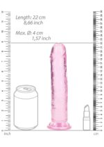 Realrock – Crystal Clear – Enkel Realistisk Dildo – Rosa - 20 cm