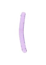 Realrock – Crystal Clear – realistisk Dobbeldildo – Lilla - 34 cm