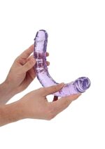 Realrock – Crystal Clear – realistisk Dobbeldildo – Lilla - 34 cm
