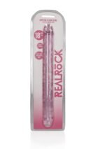 Realrock – Crystal Clear – Realistisk Dobbeldildo – Rosa - 45 cm