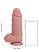 Realrock - Ekstra Tykk Dildo med Pung - 23cm - Bilde 7