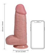 Realrock - Ekstra Tykk Dildo - 25,4 cm - Lys hudfarge - Bilde 9