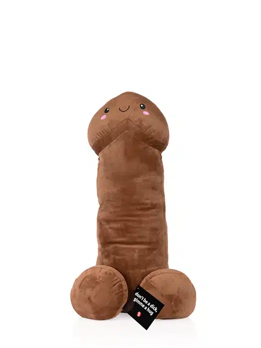 SLI216BRN-plushie-penis-plush-bamse-kosebamse_2 Penis Plushie - Penis Kosebamse - 60 cm - Brun - Bilde 1