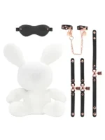 S-line - Bondage Rabbit Bamse - Large - Hvit og Sort - Bilde 7