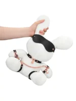 S-line - Bondage Rabbit Bamse - Large - Hvit og Sort - Bilde 5