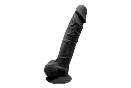 Silexd - Silikon Dildo med Pung - Model 1 - 7" - Sort Silexd - Silikon Dildo med Pung - Model 1 - 7" - Sort