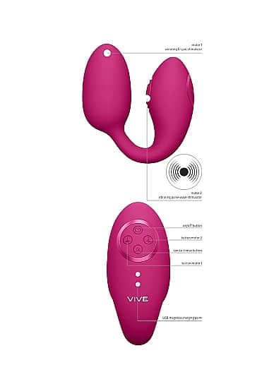 VIVE - Aika  - Egg med vibrering og pulserende klitorisstimulering - Rosa