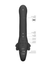 VIVE - Satu - Stroppeløs strap-on med klitorisvibrator - Sort