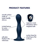 Satisfyer - Double Ball-R - Kinetisk Dildo - Blå - Bilde 5