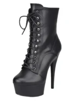 Erogance - Høyhælte Boots - D1020 - Sort - Bilde 7