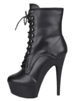 Erogance - Høyhælte Boots - D1020 - Sort - Bilde 6