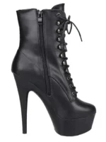 Erogance - Høyhælte Boots - D1020 - Sort - Bilde 5