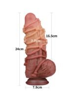 Lovetoys - Extreme Silikon Dildo med Tau-Tekstur