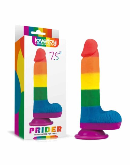 Love Toy - Prider - Pride Dildo med Pung og Sugekopp