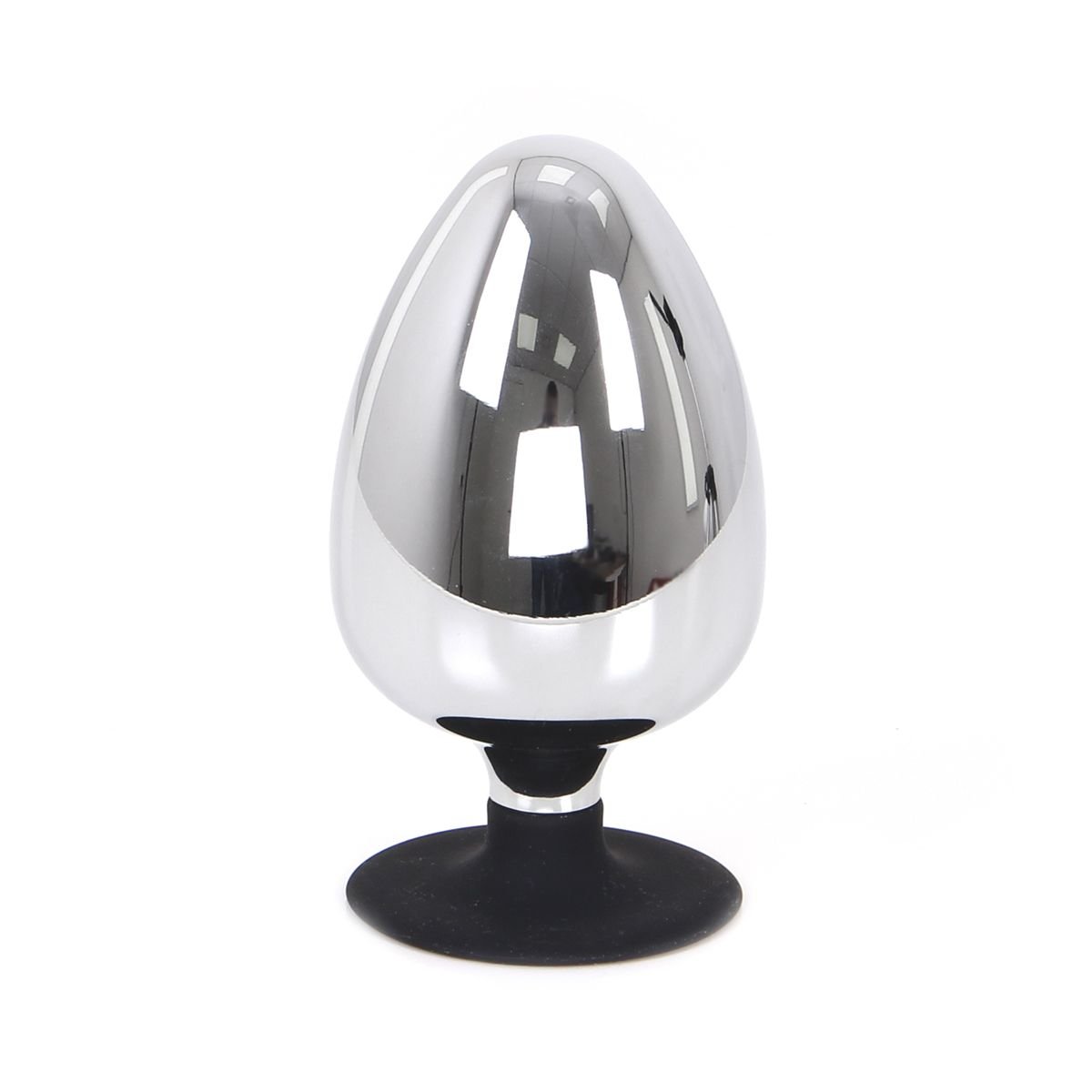 Stor Buttplug med Sugekopp - Metall Stor Buttplug med Sugekopp - Metall