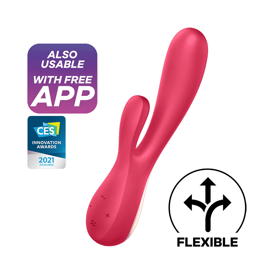 Satisfyer Mono Flex - Rabbitvibrator med app - Red berry Satisfyer Mono Flex - Rabbitvibrator med app - Red berry