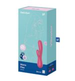 Satisfyer Mono Flex - Rabbitvibrator med app - Red berry