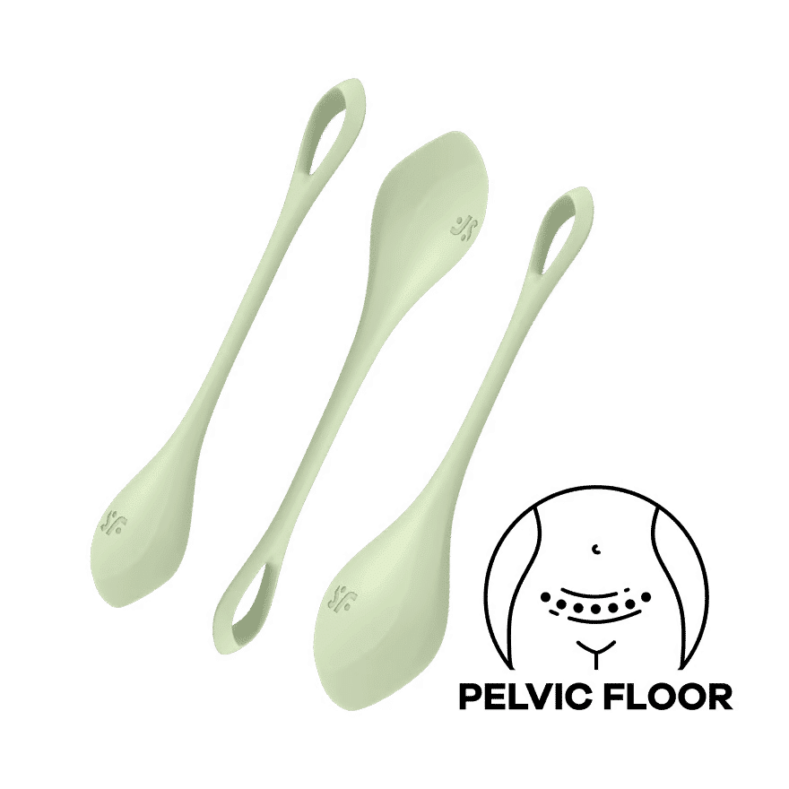 Satisfyer - Yoni Power 2 - Vaginakule Sett - Lys Grønn Satisfyer - Yoni Power 2 - Vaginakule Sett - Lys Grønn