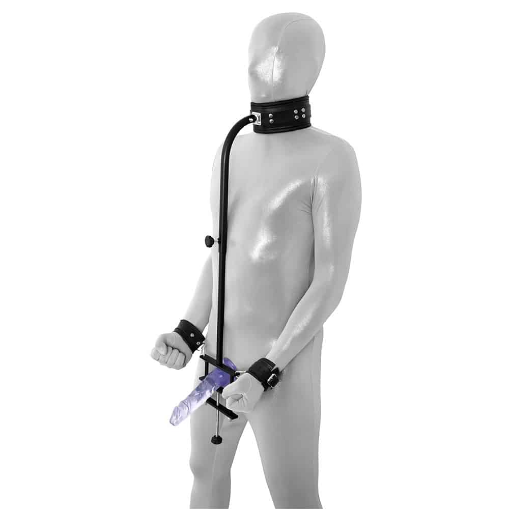 Penis- og balleklemme med cuffs og collar Penis- og balleklemme med cuffs og collar