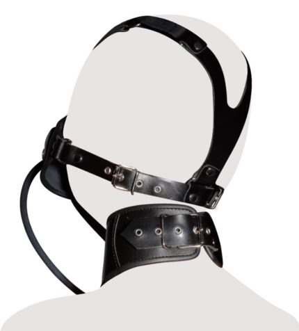 ZADO - Lærmaske med Oppblåsbar Penisgag