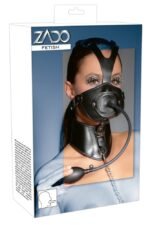 ZADO - Lærmaske med Oppblåsbar Penisgag