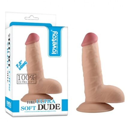 Lovetoys - 7,5'' Dildo med Pung og Sugekopp