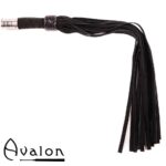 Avalon - ARRAN - Svart Lærflogger med Metall på Håndtaket