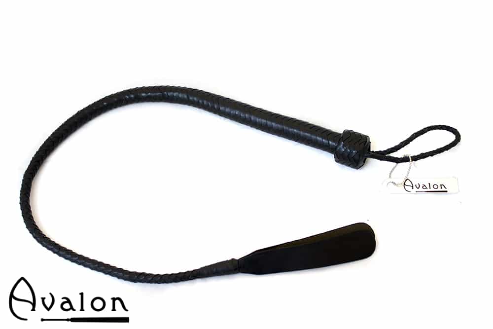 Avalon - DRAKE - Kort Bullwhip med Dobbel Snert - Svart