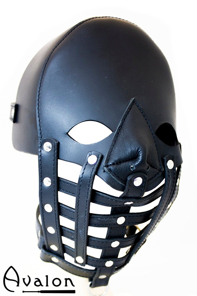 Avalon - WARDEN - Maske i lær med gitter Avalon - WARDEN - Maske i lær med gitter