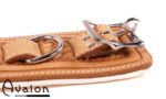 Avalon - LUST - Collar og Cuffs, 5 deler, Brunt og Hvitt