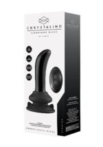 Chrystalino - Prickly  - Sort glassdildo med vibrasjon og sugekopp