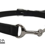 Avalon - Bit - Svart Collar med sølvfarget bitt