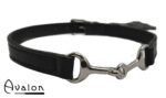 Avalon - Bit - Svart Collar med sølvfarget bitt
