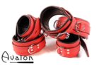 Avalon - DENY - Collar og Cuffs, 5 deler, Rødt