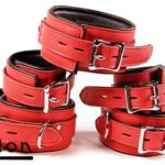 Avalon - DENY - Collar og Cuffs, 5 deler, Rødt