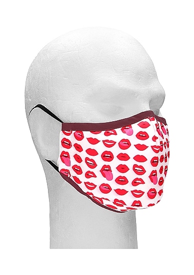 Sexy Masks - 3 lags Tøymunnbind med Frekke Lepper - 1stk