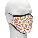 Sexy Masks - 3 lags Tøymunnbind med Pride Hjerter - 1stk