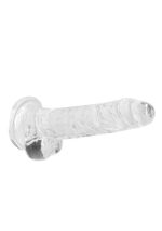 Realrock – Crystal Clear – Realistisk Dildo med Pung – Transparent - 17 cm