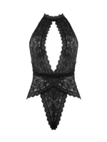 Gnist Undertøy - Halterneck Body med Blonder – Sort - Bilde 3