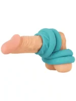 You2Toys - 3 in 1 Cock & Ball Ring Sett med Bumperfunksjon - Turkis - Bilde 9
